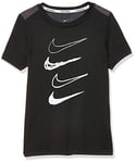 Nike B NK Dry Top GFX T-Shirt Garçon, Black/Thunder Grey/(White), FR : XL (Taille Fabricant : XL)