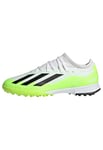 adidas X Crazyfast.3 Football Shoes (Turf), FTWR White/core Black/Lucid Lemon, 10 UK