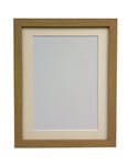 FRAMES BY POST 25 mm Wide H7 Oak Picture Photo Frame with Ivory Mount 8 x 6 Picture Size 6 x 4