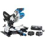 Draper 99765 D20 20V Brushless Sliding Compound Mitre Saw 185mm 2 x 5ah Batts