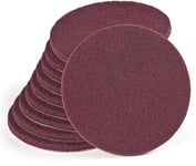 Lot de 10 éponges abrasives Velcro pour Ponceuse Excentrique 150 mm P120-180 - Moyenne grossière - Rouge - Éponge de Polissage 150 mm pour métal avec Acier Inoxydable, Pierre, Bois, Plastique