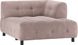 Louis Modulære sofa 1,5 chaiselong med arm højre, fløjl lyserød H73x140x122 cm