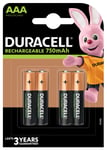 Duracell oppladbare batterier AAA 4-pk.