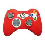 OSTENT Soft Silicon Protector Skin Case Cover Compatible for Microsoft Xbox 360 Controller Game Color Red
