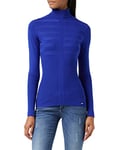 Morgan Femme Col Roule Fine Jauge 132-mentos.m Sweater, Bleu Roi, S EU