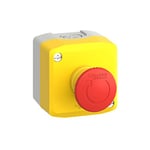 Schneider Electric XALK178E Harmony XAL - boite jaune arrêt urgence rouge - pousser tourner - 1F+1O - Ø40