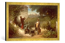 Kunst für Alle 'Encadré Image de Carl Spitzweg Visite sur Le Cadre de Photos Impression d'art dans Main Haute qualité Pays-Bas, 60 x 40 cm, Or Raya