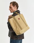 GANT - Totebag i vasket canvas til herre oak beige