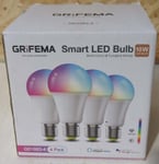 GRIFEMA E27 Smart Bulb, Colour Changing Alexa Light Bulbs, GD1003-4