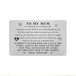 Yobent to My Mum Card from son, Happy Mum Birthday Card Gifts, Unique Thank You Mum Card, I Love You Mum Gift, Mum Mother's Day Gift from Son, Mother Wedding Valentines Day Present to Best Mum