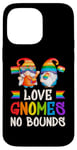 Coque pour iPhone 14 Pro Max LGBT, Couples de Nains de Jardin, Couleurs Arc-en-Ciel