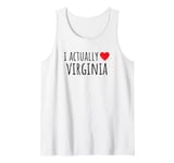 I ACTUALLY LOVE (HEART) VIRGINIA – American State Tank Top