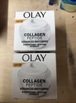 Olay Regenerist Collagen Peptide  SPF30 Advanced Restoring Cream 50ml X2