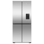 F&P RF500QNUX1 79cm Wifi Connected Plumbed Quad Door Frost Free Fridge Freezer - Stainless Steel