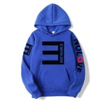 Eminem Sweatshirt Eminem Anti-e Hip-hop tjock tröja för män och kvinnor Luvtröja qd best blue XL