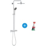 Grohe - Vitalio Joy System 260, colonne de douche avec mitigeur thermostatique + Spray nettoyant Ravak Cleaner (26403001)