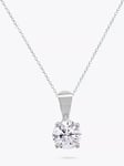 E.W Adams 18ct White Gold Diamond 0.12 Carat Round Pendant Necklace