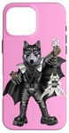 Coque pour iPhone 16 Pro Max Heavy Metal Wolf avec guitare électrique