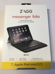 Genuine ZAGG Messenger Folio Bluetooth Keyboard Case Cover For iPad Mini 1/2/3