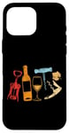 iPhone 16 Pro Max Sommelier Wine Drinking Tasting Retro Corkscrew Wine Opener Case