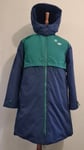 Adidas GL6405 Bellista Removable Hood Down Puffer Parka Jacket Blue Size uk 10