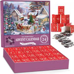 Jigsaw-pussel Adventskalender Vuxen - 24 Lådor Julnedräkning