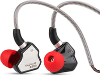 7Hz Salnotes Zero Hifi ¿¿couteurs Intra-Auriculaires De 10 Mm Dynamiques Iem Avec Diaphragme En M¿¿tal Composite, Cable Ofc 2 Broches D¿¿tachable (Noir, Sans Mic)