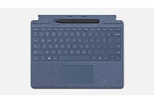 Microsoft Surface Signature Keyboard Sapphire Blue + Surface Slim Pen 2 Stylus for Surface Pro 8, Pro 9 and Pro X (Azerty Keyboard)