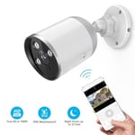 Caméra de sécurité Domestique Home 3MP HD Security Camera 360° Caméra de Surveillance Vision Nocturne Caméra sécurité WiFi sans Fil Noble Blanc