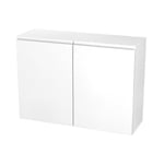 Meuble haut de cuisine avec 2 portes GoodHome Garcinia blanc brillant L. 100 x H. 72 cm