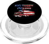 Meilleur papa camionneur de tous les temps - Truck Driver Dad Funny USA PopSockets PopGrip pour MagSafe