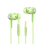 Wired Sport Earphone Stereo Earbuds With Mic Good Bass For Laptop PC Mobile Phon