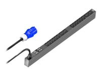 Rittal Pdu Basic - Strømfordelerenhet (Kan Monteres I Rack) - Ac 230 V - 7.4 Kw - 3-Faset - Utgangskontakter: 16 (4 X Iec 60320 C19, 12 X Iec 60320 C13) - 0U - 3 M Kabel