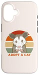 iPhone 16 ADOPT A CAT Funny Possum Opossum Street Cats Cute Kitty Meme Case