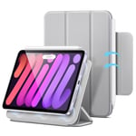 ESR for iPad mini 7 A17 Pro Case, iPad mini 7th/6th Generation Case (2024/2021), Slim, Trifold Two-Way Stand, Powerful Magnetic Attachment, Durable Protection, Supports Pencil Pro/USB-C, Grey