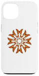 Coque pour iPhone 13 Petit papillon – Motif floral mandala orange