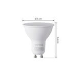 PRIOS Smart LED-GU10 4,7W RGBW WLAN matta tunable white