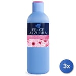 3x Felce Azzurra Bain Moussant Hibiscus et Poivre Rosa 650Ml