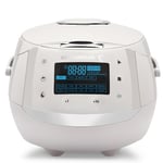 REISHUNGER Cuiseur riz (rice cooker) & cuiseur vapeur numérique gris avec avec bol en céramique & - 12 programmes, technologie 7 phases, 1.5 l jusqu'à 8 personnes - Robot cuiseur