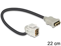 DELOCK – Keystone with cable, HDMI, 22cm, grey (86326)