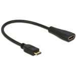 DeLOCK 0.25m mini-HDMI/HDMI HDMI cable HDMI Type C (Mini) HDMI Type A (Standard)