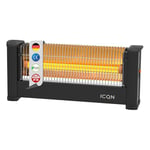 ICQN IQ.0900.APW Radiateur infrarouge sur pied pour pièces jusqu'à 9 m² 900 W IP20 Chauffage électrique 1,35 m Câble chauffant pour bureau ou maison Chauffage infrarouge