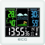 Station Meteo Multifonction Ms 300 Avec Capteur Exterieur Sans Fil,Previsions Meteo Pour 1 Jour,Thermometre,Hygrometre,Interieur/Exterieur(Ecran Couleur),Blanc