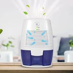 Dehumidifier 500ml Portable Mini Dehumidifier for Home Quiet Dehumidifiers for Bedroom Portable Air Dehumidifier for Damp, Mould, Moisture in Home, Kitchen, Bathroom, Caravan, Garage Office