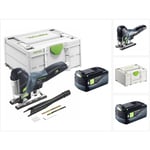 Carvex psc 420-Basic Scie sauteuse pendulaire sans fil 18 v 120 mm Brushless + 1x batterie 5,0 Ah + Systainer - sans chargeur - Festool