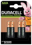 Duracell oppladbare batterier AAA 4-pk.