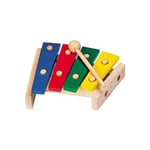 Goki - 2042022 - Percussion - Xylophone avec des Tuiles en Terre Cuite 4 Couleurs