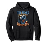 The Goat Whisperer Western Retro Cowboy Humor Funny Goat Man Pullover Hoodie