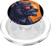 Loup-garou amusant avec lunettes de soleil pour les amateurs de loups-garous PopSockets PopGrip pour MagSafe