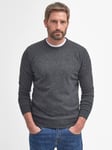 Barbour Essential Lambswool Crew Knit Jumper, Charcoal